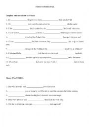 English Worksheet: First Conditional