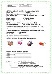 English Worksheet: quiz