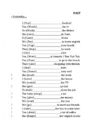 English Worksheet: past simple