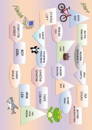 English Worksheet: comparison board game