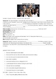 English Worksheet: GOSSIP GIRL PILOT