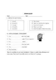 English Worksheet: SHOULD OR SHOULDN`T