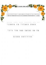 English Worksheet: A Cryptogram 