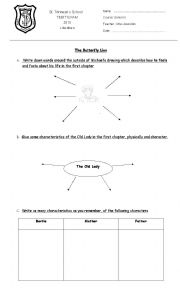 English Worksheet: Test Butterfly Lion