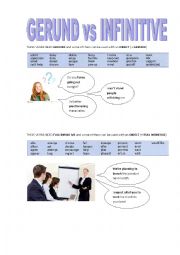 English Worksheet: Gerund vsInfinitive Part 1