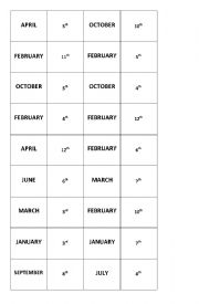 English Worksheet: Domino Date