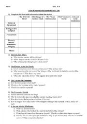 English Worksheet: Tales of Mystery and Suspense Part 1 Test