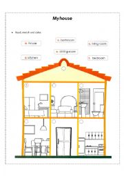 English Worksheet: my home