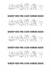 English Worksheet: Farm Animals