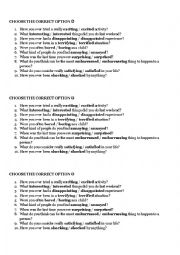 English Worksheet: Adjectives -ED/-ING