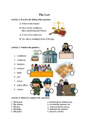 English Worksheet: Law