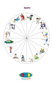 English Worksheet: Sports Spinner