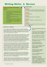 English Worksheet: Writing a Review