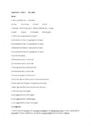 English Worksheet: Indirect speech