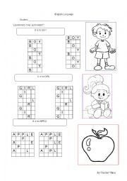 English Worksheet: B is for BOY