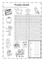 English Worksheet: singular nouns