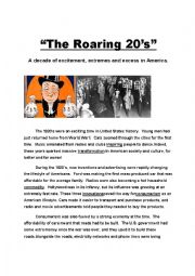 English Worksheet: The Roaring 20s