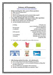 English Worksheet: Science of Persuasion