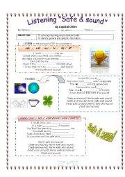 English Worksheet: song safe and sound by capital cities 