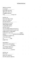 English Worksheet: The A team by Ed Sheeran cloze activity 