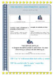 Definite and Indefinite Article