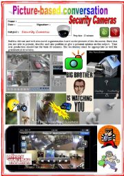 English Worksheet: Picture based conversation. Security Cameras. (Debating) 35/