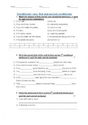 Worksheet / Evaluation Conditionals