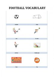 English Worksheet: Football Vocabulary