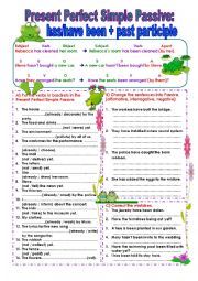 English Worksheet: Present Perfect Simple Passive