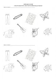 English Worksheet: Colours