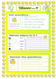 English Worksheet: Whose