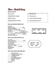 English Worksheet: HERO SONG