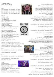 English Worksheet: UPTOWN FUNK SONG