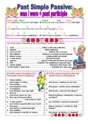 English Worksheet: Past Simple Passive