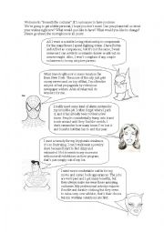 English Worksheet: Beneath the costume