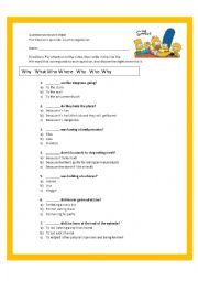 The Simpsons worksheet 
