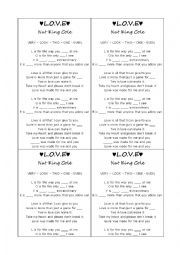 English Worksheet: LOVE - Nat King Cole Worksheet