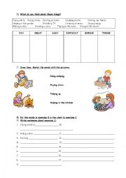 English Worksheet: What do you think about these things?