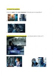 English Worksheet: Avatar trailer 2/2