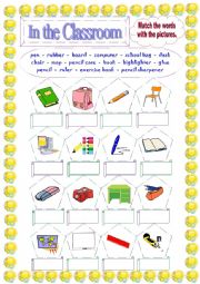 English Worksheet: In the Classroom