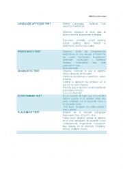 English Worksheet: sample test