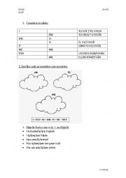 English Worksheet: verb to be
