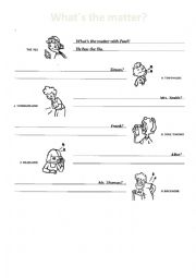 English Worksheet: Whats the matter?