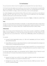 English Worksheet: CV Writing - Work Experience