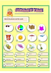 English Worksheet: SUMMER TIME