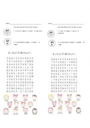 FEELINGS WORKSHEET