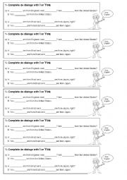 Subjects Pronouns - I and You