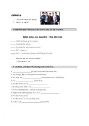 English Worksheet: Listening Activity