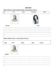 English Worksheet: Adjectives