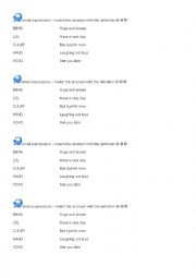 English Worksheet: Basic email and sms abbreviations